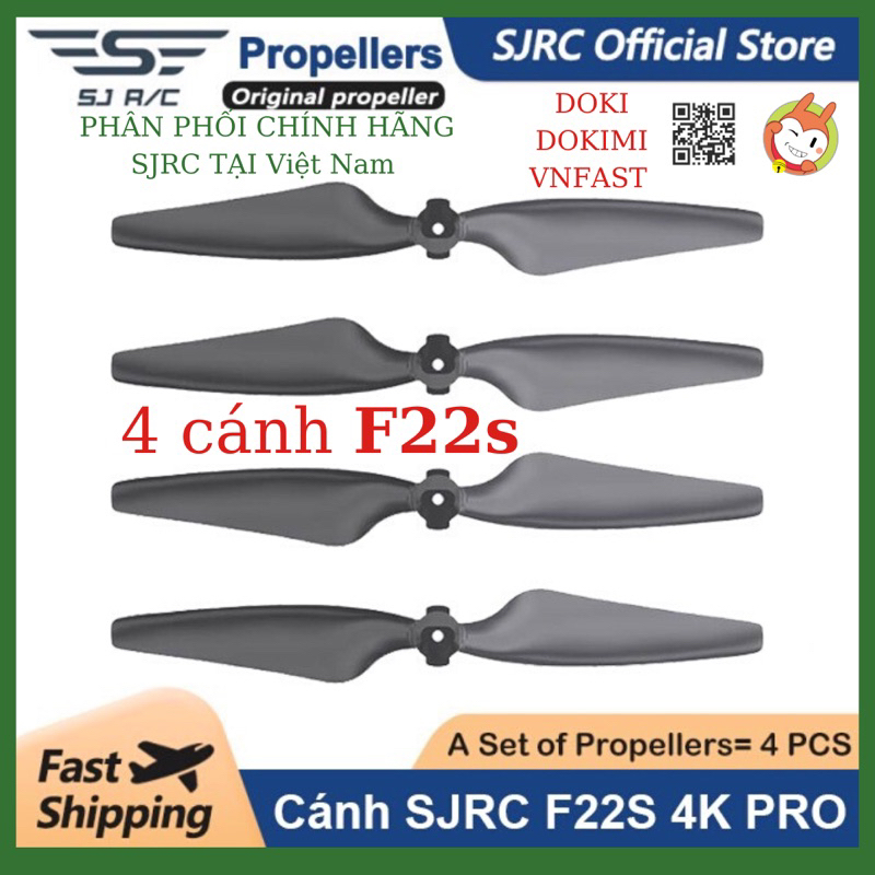 Set 4 lá cánh Flycam F22s - Cánh F22 - cánh Flycam SJRC F22s - Chính hãng