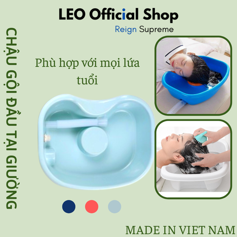 Chậu gội đầu Việt Nhật tại giường cho người già, trẻ nhỏ, thau nhựa gội đầu cho bé tại giường tiện ích