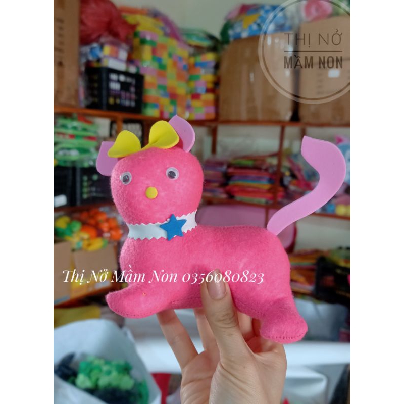 Con mèo vải nỉ chủ đề động vật nuôi trong nhà đồ dùng mầm non