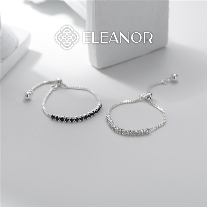 Nhẫn nữ bạc 925 Eleanor Accessories đính đá thiết kế dây rút phụ kiện trang sức 5605