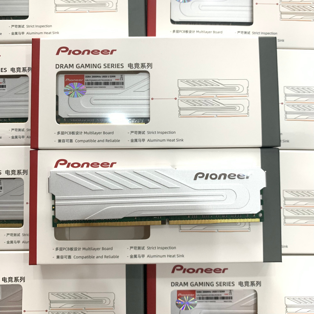 Ram PC 16GB DDR4 2666MHz Pioneer, Tản Nhiệt, Độ bền cao, Bảo hành 5 năm, Dễ dàng lắp đặt, Độ trễ thấp