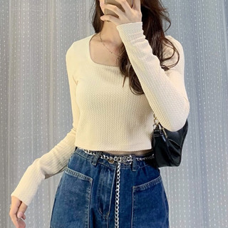 Áo croptop cổ vuông chất xốp UNIZ - Aocrtchatxopcovuong7008