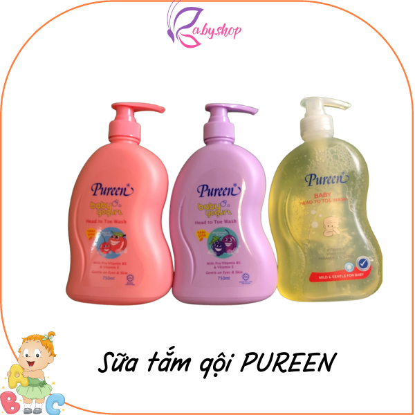 Sữa tắm gội toàn thân Pureen 750ml / 250ml đủ hương