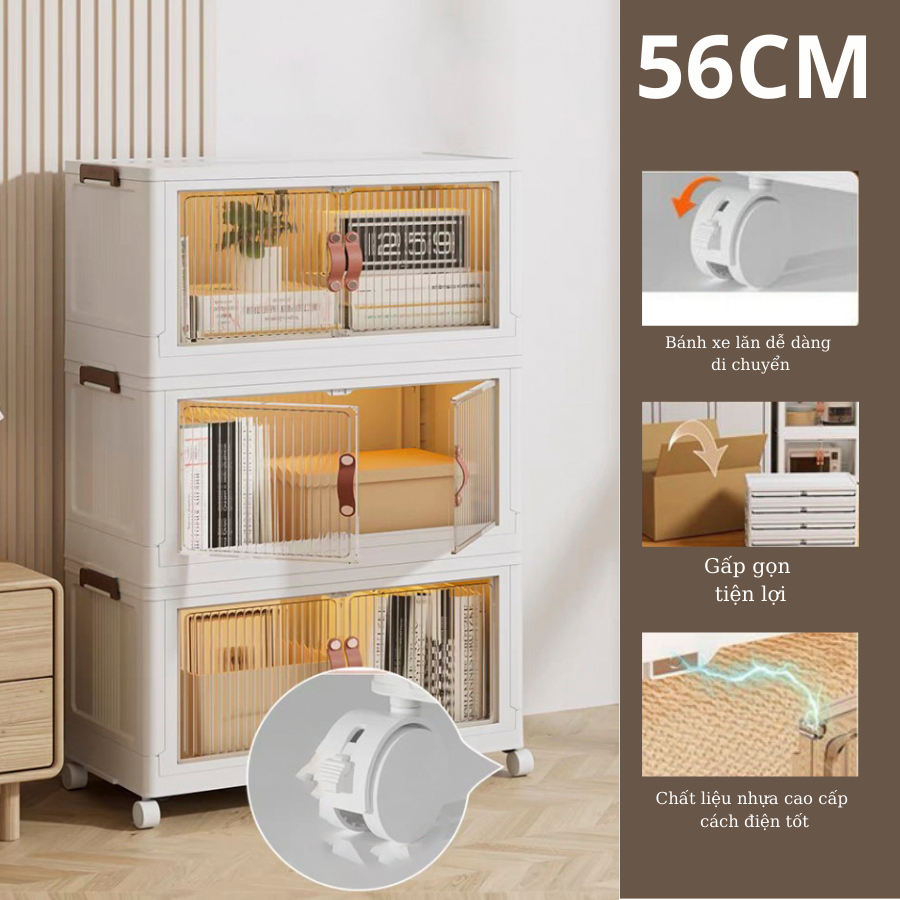 Tủ Đựng Quần Áo Trẻ Em - Tủ Đựng Đồ Gấp Gọn Cao Cấp - Loại 56CM Siêu Tiện Lợi | BigBuy360 - bigbuy360.vn