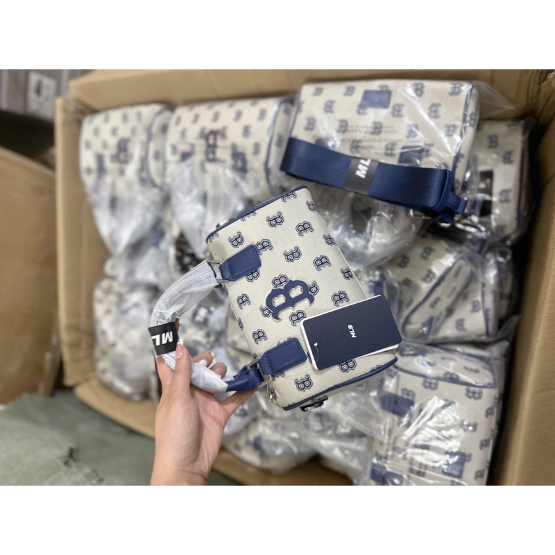 Túi trống mlb xanh B siêu hot sang chảnh 2023 20cm