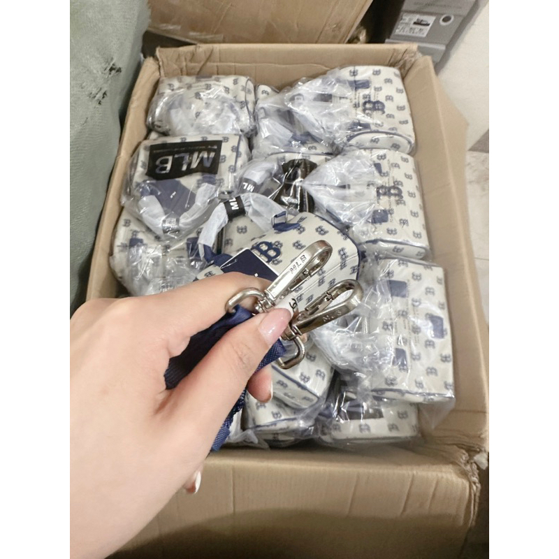 Túi trống mlb xanh B siêu hot sang chảnh 2023 20cm