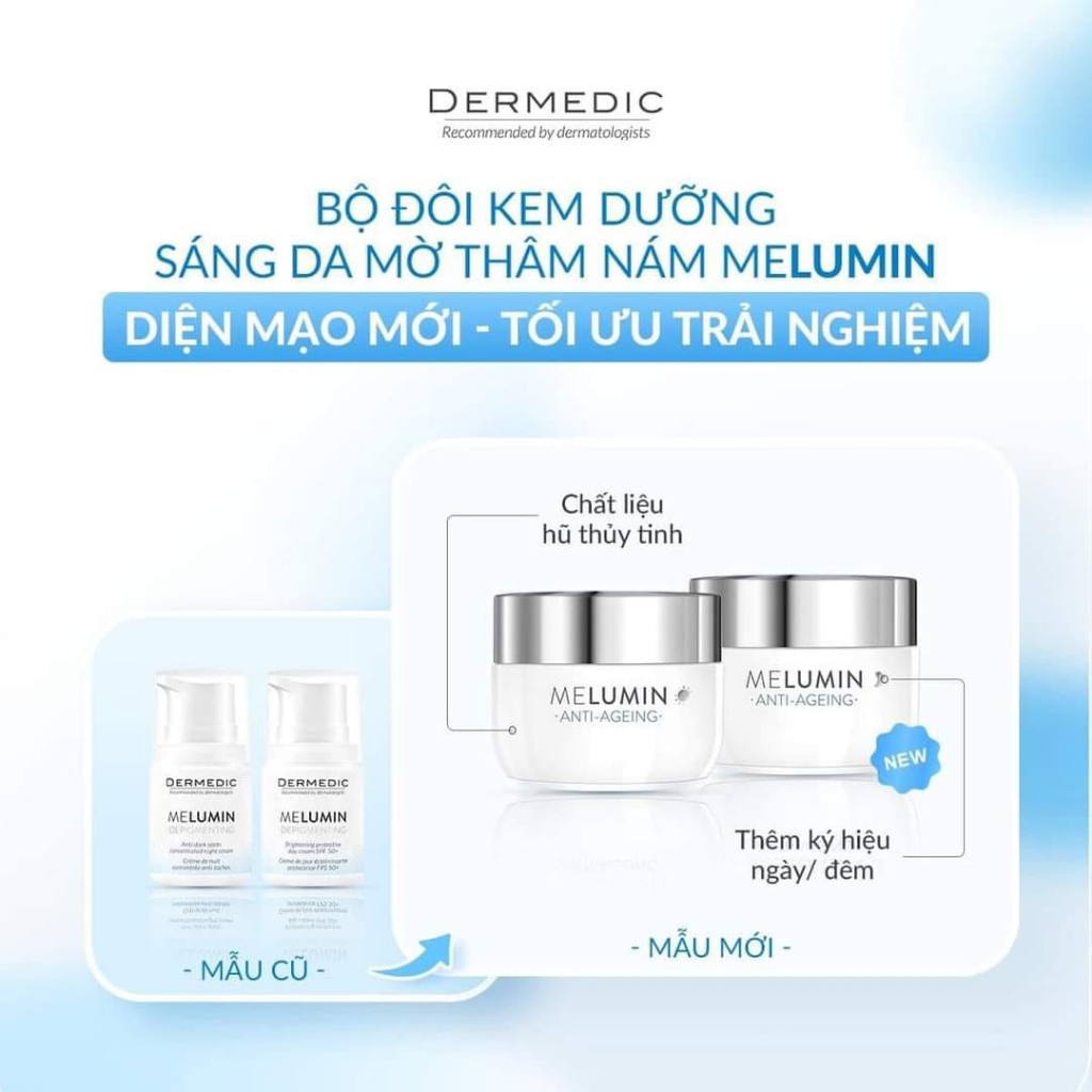 Kem Dưỡng Sáng Da Ban Đêm DERMEDIC MELUMIN Anti-dark spots concentrated night cream 50g