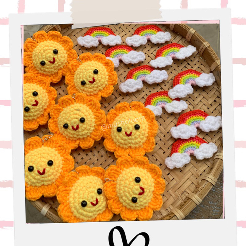✨( Sẵn)☀️ Móc Khoá Mặt Trời Cầu Vòng 🌈✨