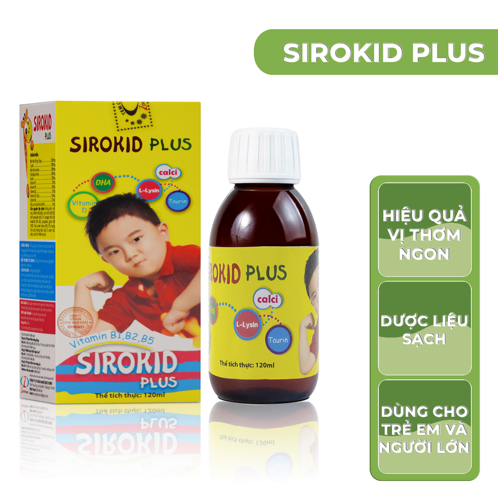 Siro trẻ em giúp ăn ngon, tăng sức đề kháng SIRO KID PLUS