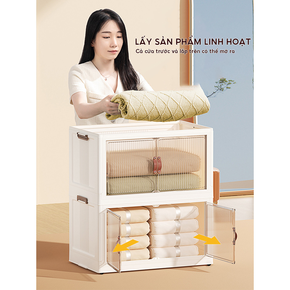 Tủ Đựng Quần Áo Trẻ Em - Tủ Đựng Đồ Gấp Gọn Cao Cấp - Loại 56CM Siêu Tiện Lợi | BigBuy360 - bigbuy360.vn