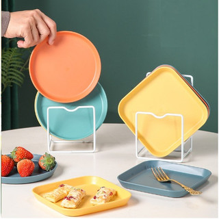 Đĩa lúa mạch, dĩa vuông đựng trái cây, bánh kẹo, đồ ăn - lòng sâu 1.5cm lh54