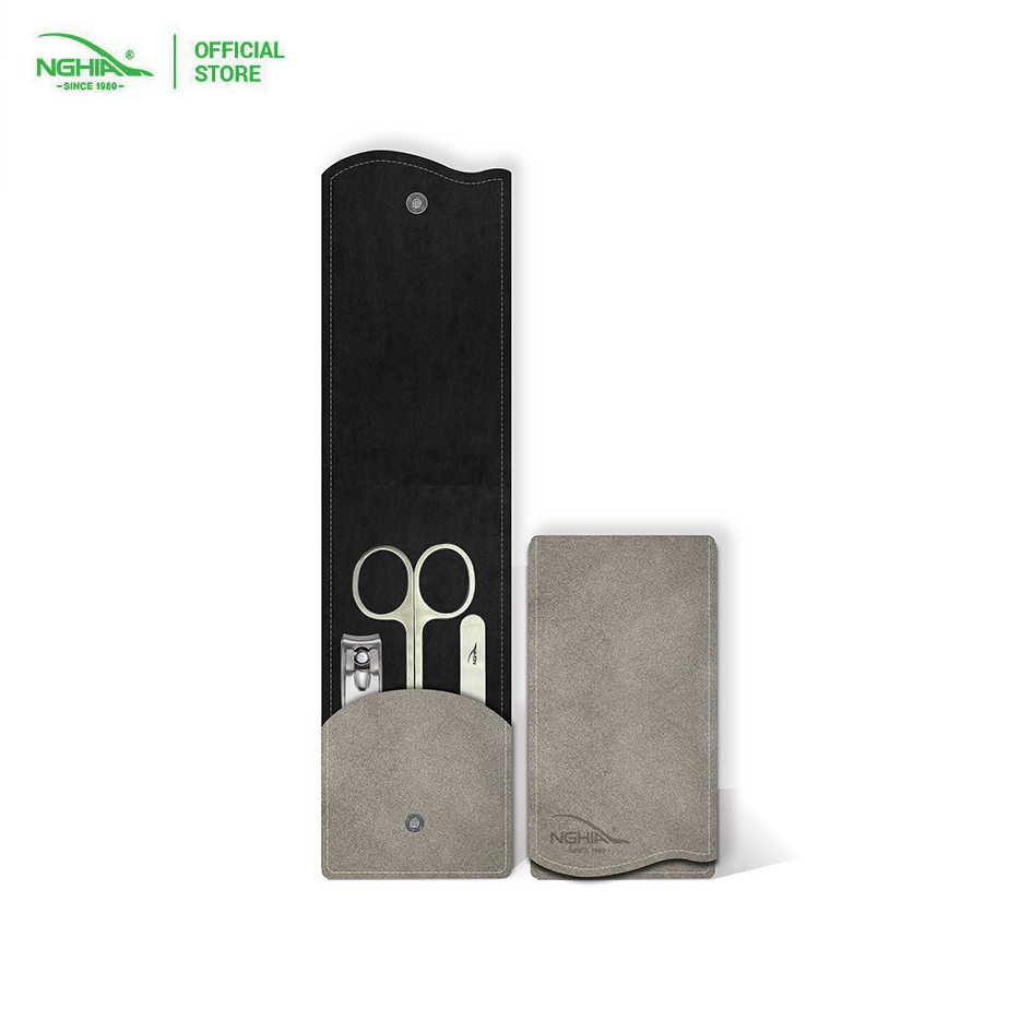 Bộ Quà Tặng 3 Sản Phẩm Thép Không Gỉ Cao Cấp KỀM NGHĨA NCARE Mini Xám (Không Kềm)