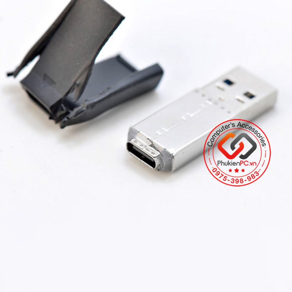 Đầu giắc chuyển đổi USB đực sang Type C Cái tốc độ 10GB USB 3.1 GEN 2 cho máy tính đồng bộ, PC Laptop, cáp sạc Hub USB-C