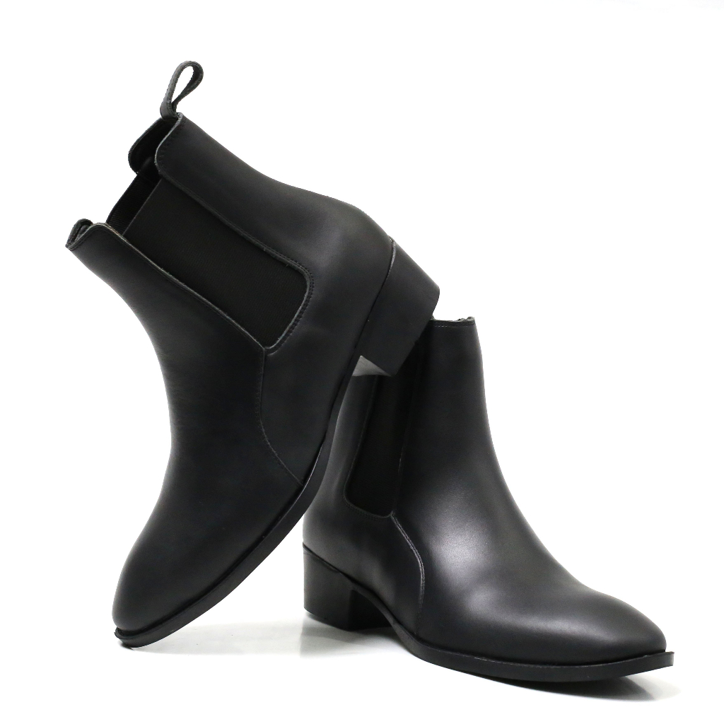 Giày da chelsea boots thời trang INICHI G1146 da bò thật đế cao 5cm
