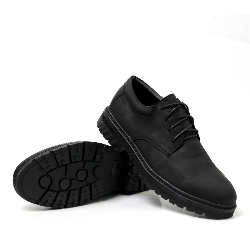 Giày da chunky derby thời trang INICHI G1145 màu đen