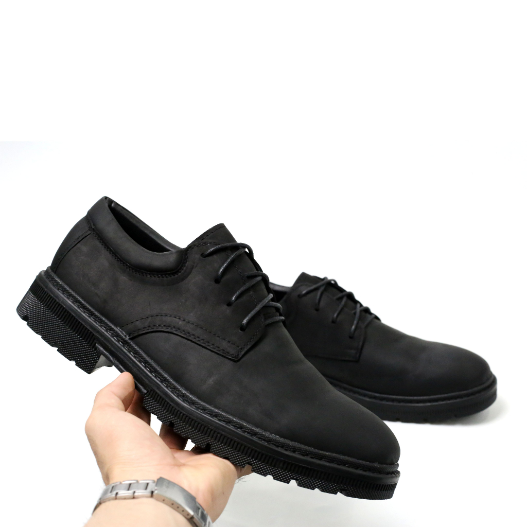 Giày da chunky derby thời trang INICHI G1145 màu đen