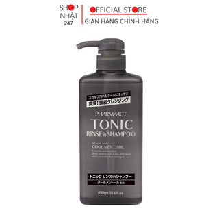Dầu Gội Dành Cho Nam Bạc Hà Mát Lạnh Tonic Pharmaact 550ml Nội Địa Nhật Bản - Nakaya