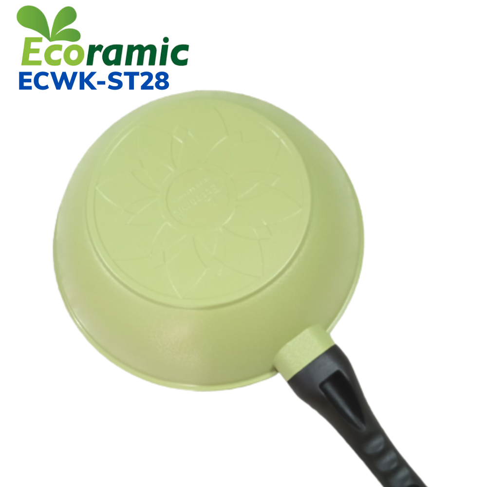 Chảo đá sâu lòng cao cấp 28cm 5 lớp siêu bền Ecoramic ECWK-ST28 Made in Korea