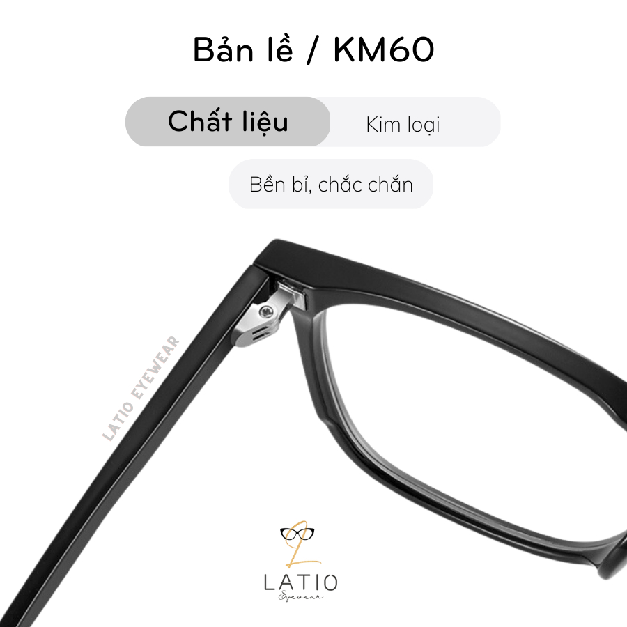 Kính đổi màu Nam Nữ LATIO cao cấp, mẫu HOT 2023 với thiết kế Basic tạo điểm nhấn ấn tượng cho mọi outfit của bạn -KM60