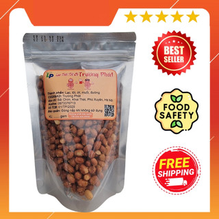 Lạc Trôi Tỏi Ớt Trường Phát gói 300g, lạc rang tỏi ớt, lạc tỏi ớt, món ăn vặt,đồ nhậu,quà biếu tặng, đậu phộng tỏi ớt