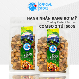 Combo 2 túi 500g Hạt Hạnh Nhân Trading Perfect Partner Rang Bơ nhập khẩu từ Mỹ _ Hạnh nhân còn vỏ vị bơ giòn béo