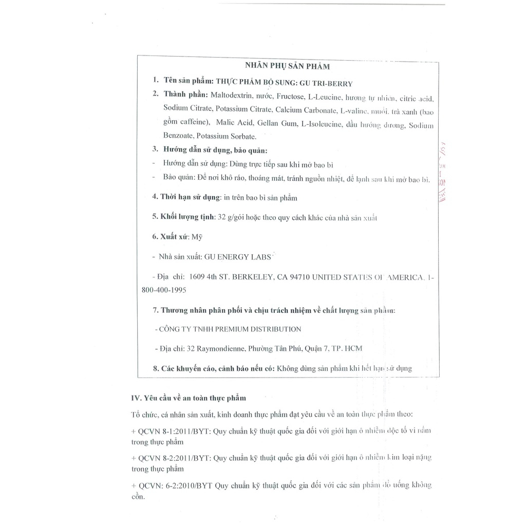 Gel năng lượng chuyên dụng cho chạy bộ, đạp xe, bơi lội trekking đường dài GU Energy Original