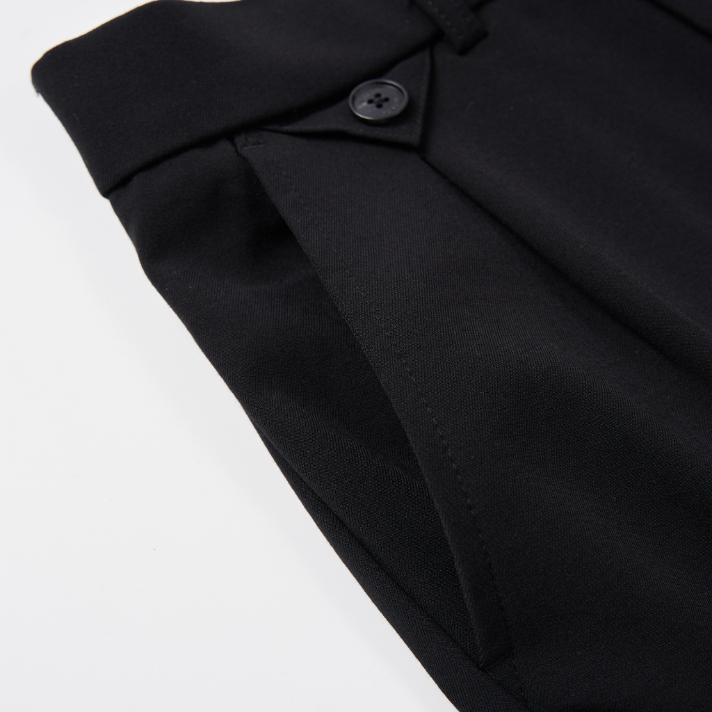 Quần Âu Nam Trơn ATINO Vải Polyester Co Giãn Pha Rayon Thông Thoáng Form Regular QA043