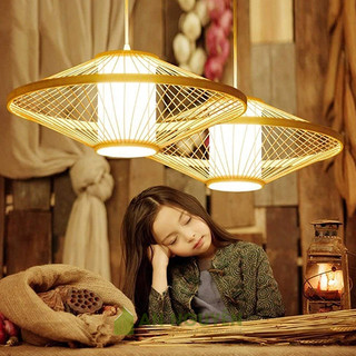 Đèn tăm tre | đèn trang trí thả trần 2