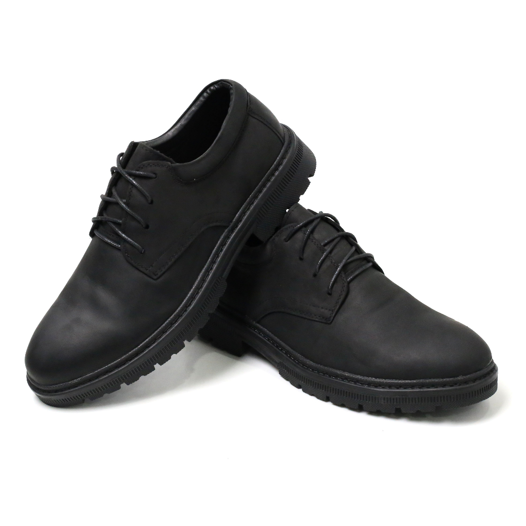 Giày da chunky derby thời trang MD G1145 màu đen