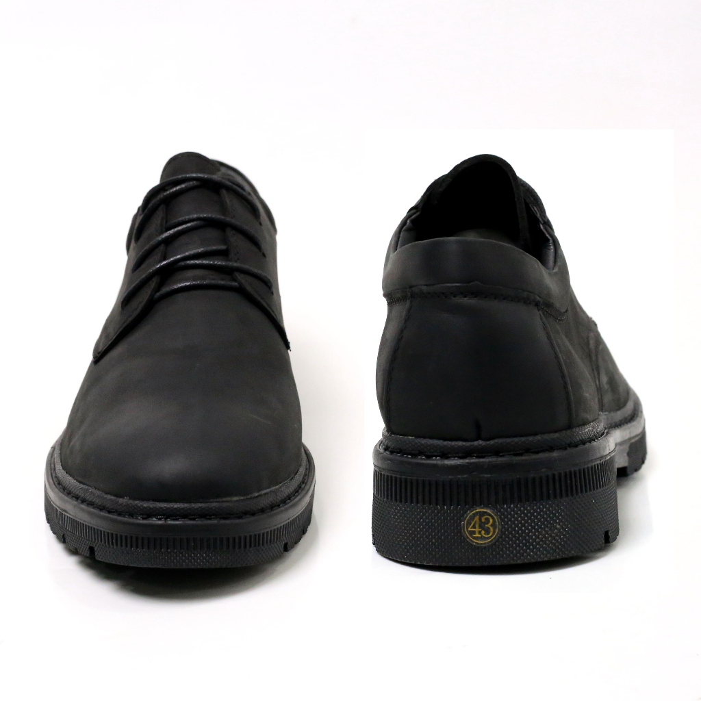 Giày da chunky derby thời trang MD G1145 màu đen