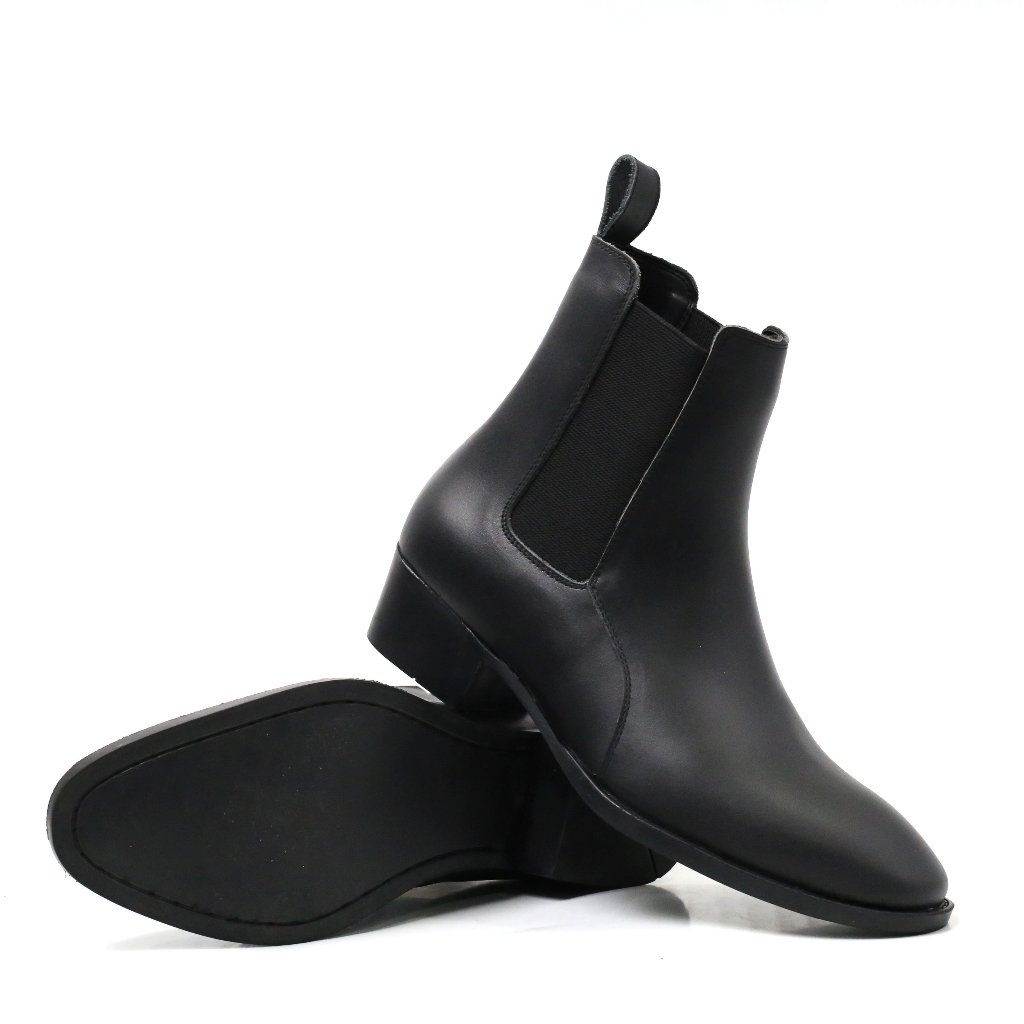 Giày da chelsea boots thời trang MD G1146 da bò thật đế cao 5cm