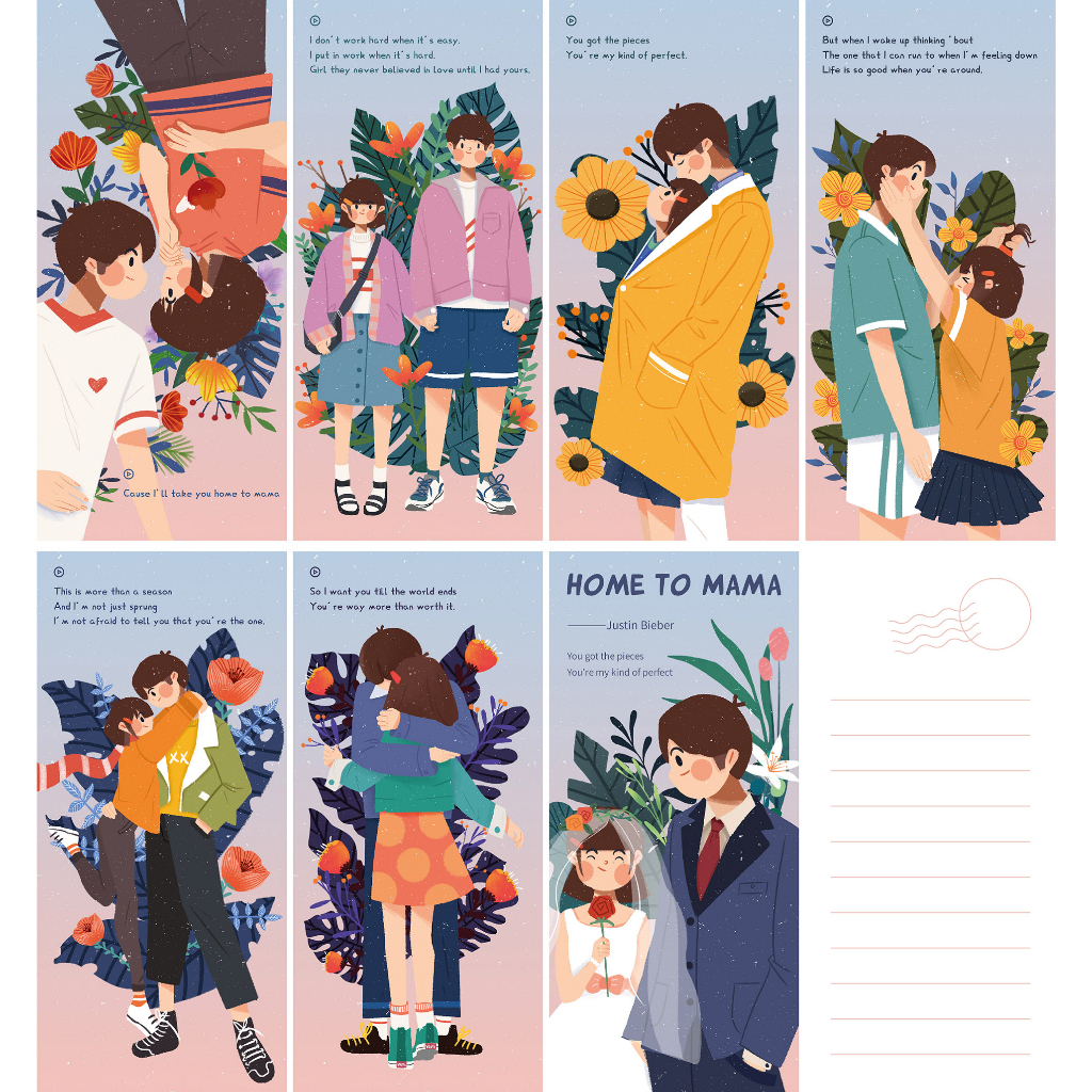Sticker tình yêu Made with love trang trí Giấy chứng nhận tình yêu, Love Coupon, Postcard tình yêu, thư tình yêu