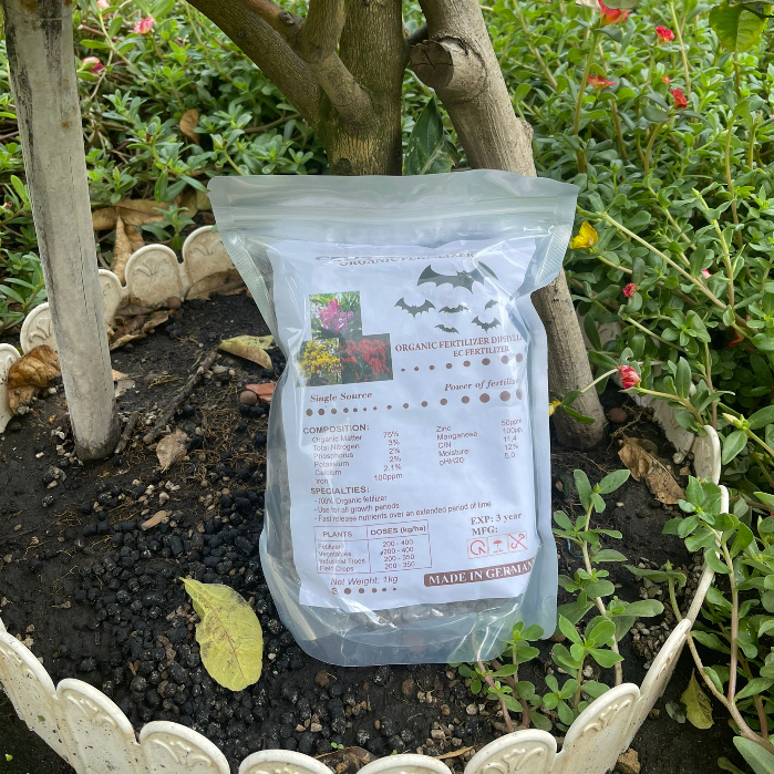 Phân dơi nguyên chất, 1kg 100% nguyên chất, phân dơi hữu cơ nhập khẩu, phân kích thích ra nhiều hoa, hoa đậm màu