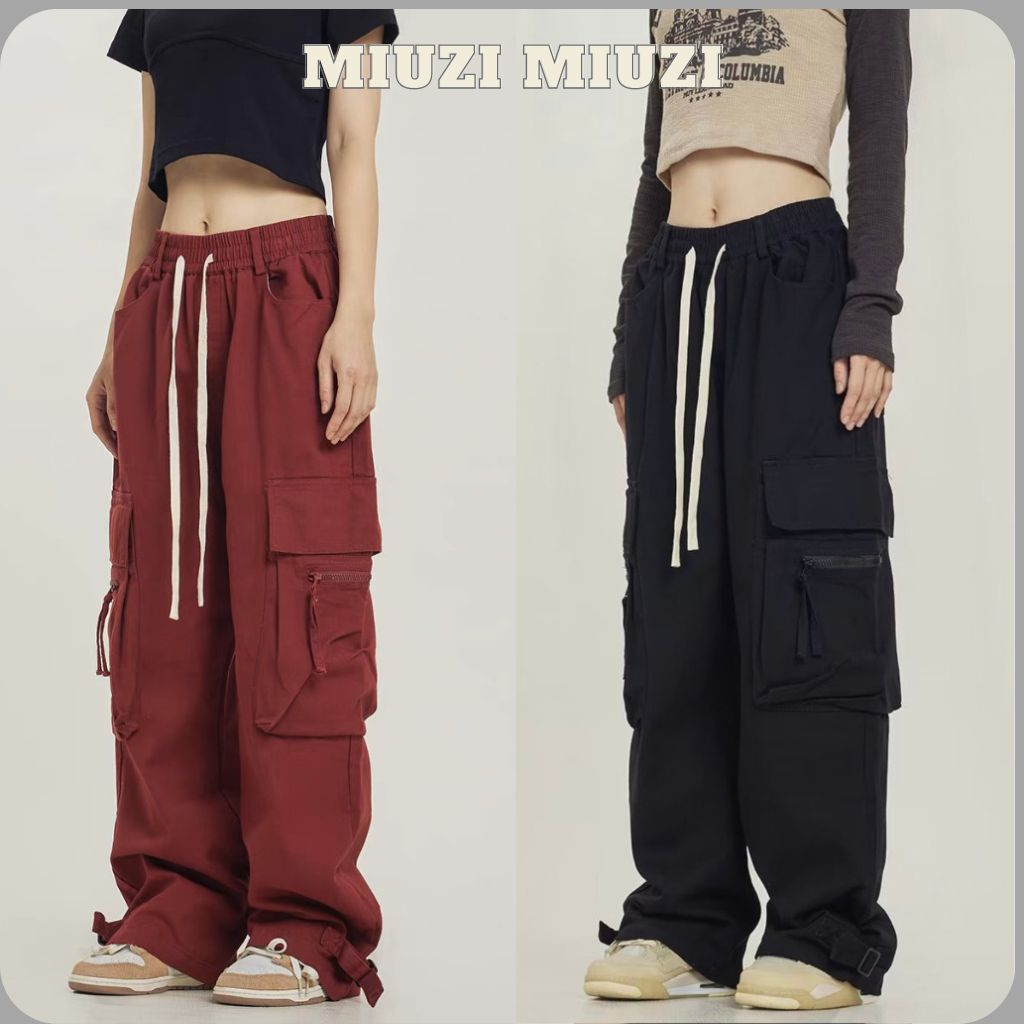 Quần jean túi hộp nam nữ Miuzi phong cách trẻ trung dễ phối đồ, Quần ống hộp nam nữ chất kaki dáng Unisex cực chất DT195