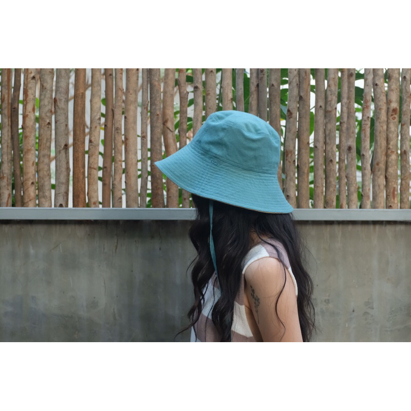 RUỘNG HOA-NÓN LINEN RỘNG VÀNH CỘT DÂY