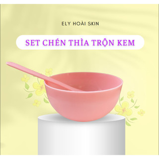Gía sỉ tại xưởng bộ bát trộn mặt nạ 2 món chén trộn mặt nạ kèm thìa, dùng trộn kem, mặt nạ bằng nhựa an toàn - ely hoài