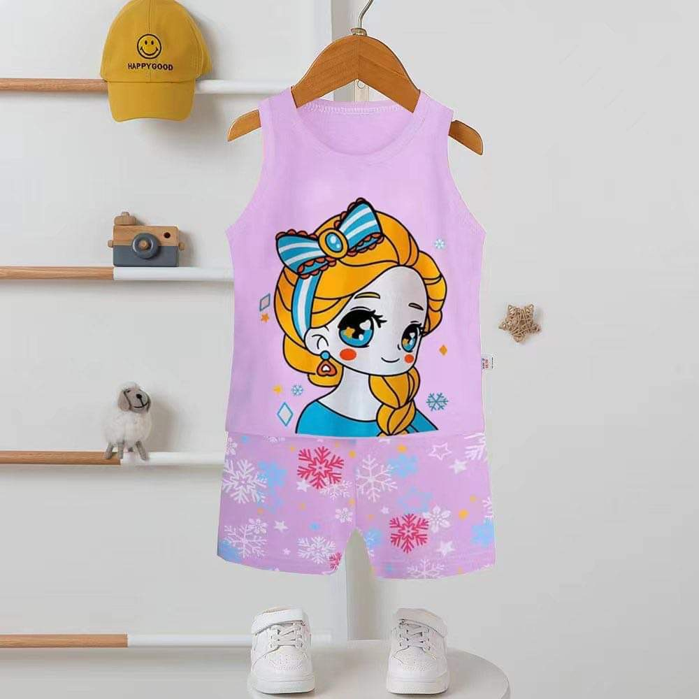 Bộ thun cotton xuất Hàn 3 lỗ cho bé gái size từ 7 - 35kg