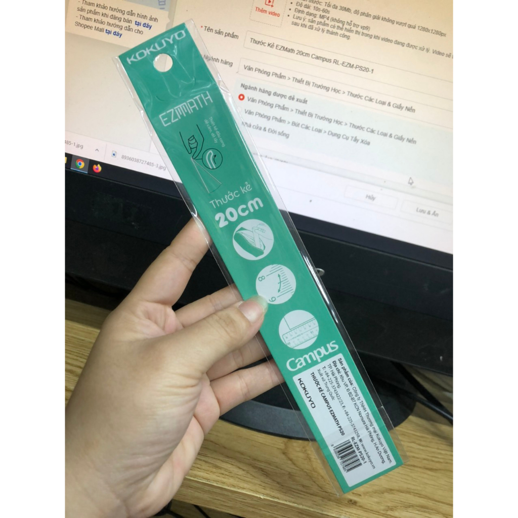Thước Kẻ EZMath 20cm Campus RL-EZM-PS20-1
