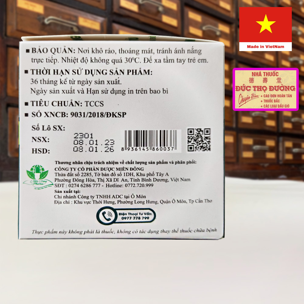 Viên ngậm La Hán Kha Tử - Hộp 60 viên - Long đờm, giảm ho, giảm đau rát họng