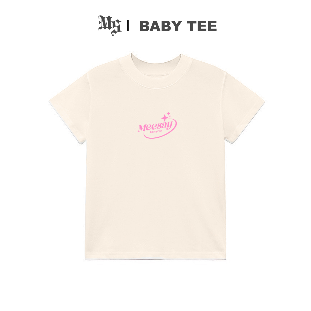 Baby tee áo thun Meesay twinlke hồng vải cotton cao cấp co giãn, dày dặn