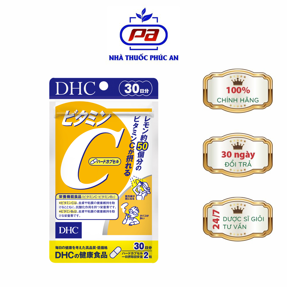 Viên uống vitamin C giúp tăng cường sức đề kháng, đẹp da DHC Nhật Bản 30 ngày (60 viên)