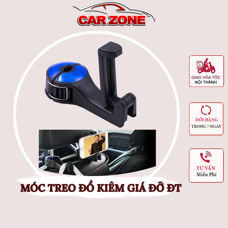 Móc Treo Đồ Sau Ghế Ô Tô Kiêm Giá Đỡ Điện Thoại Tiện Dụng Thiết Kế Mới VERSION 4