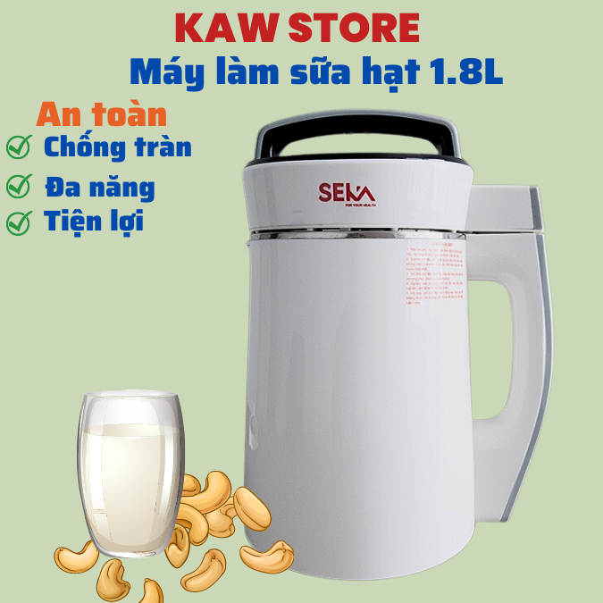 Máy làm sữa hạt kiêm nồi nấu chậm Seka xay nấu đa năng 7in1 bổ sung dinh dưỡng gia đình-Bảo hành chính hãng