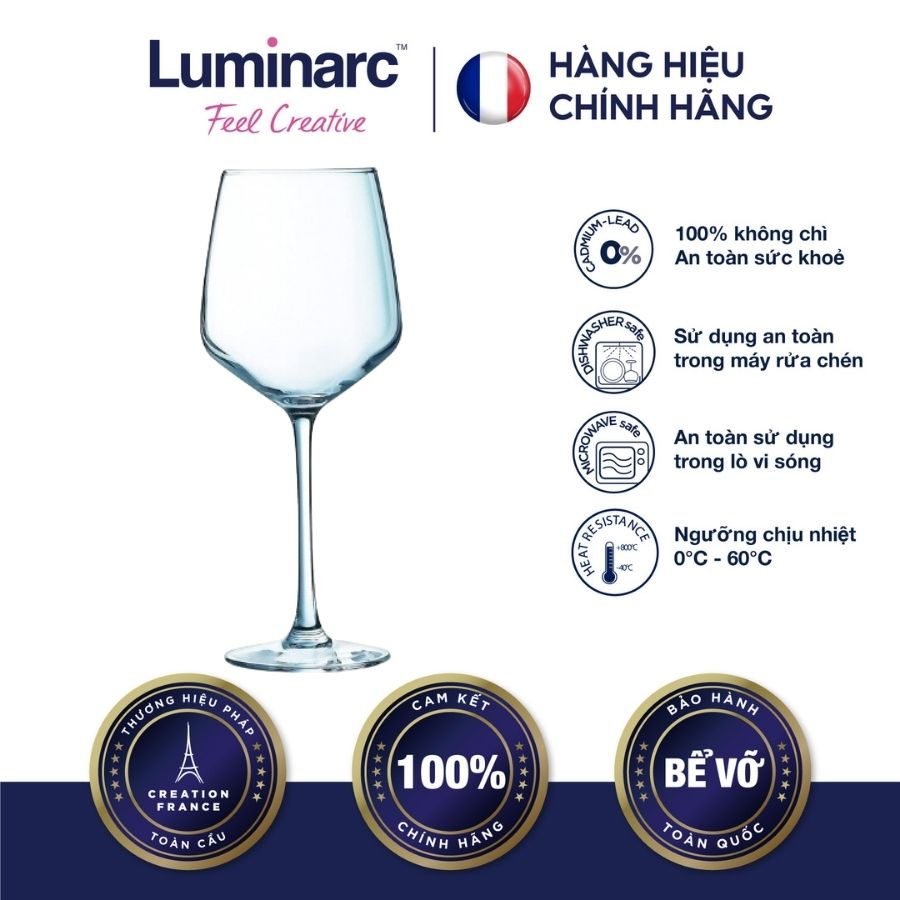 Bộ 2 Ly Rượu Vang Thuỷ Tinh Luminarc Val Surloire 350ml - LUVAL9569 - 2