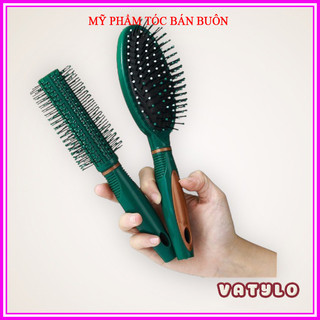 Lược oval chải gỡ rối tóc, tròn, bán nguyệt sấy tạo kiểu tóc uốn tóc cao cấp black gold dc36