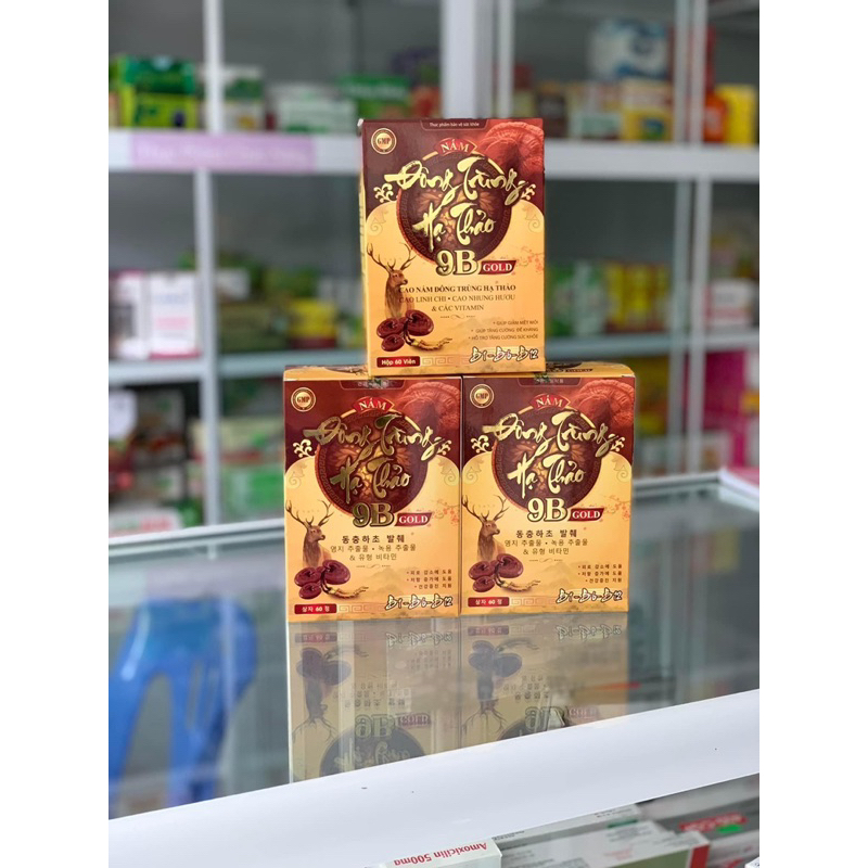 Đông trùng hạ thảo 9B Gold tăng cường sức khỏe hộp 60 viên