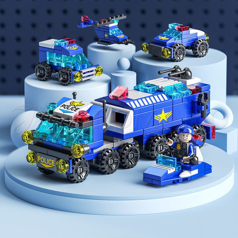 Đồ chơi trẻ em lego lắp ráp mô hình ô tô máy bay cho bé trai bé gái phát triển trí tuệ AromaHo-003