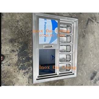 Thùng đá 3 lớp + kèm 5 khay topping đá inox - thùng đá âm bàn cho quầy bar hot 2023