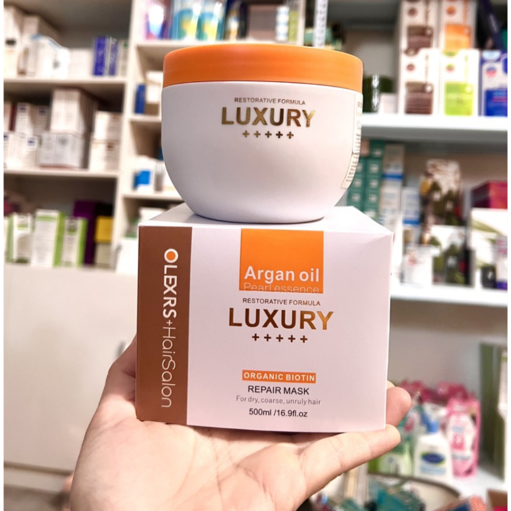 Kem Ủ Tóc Phục Hồi Siêu Mượt Olexrs Hair Salon Luxury Repair Mask 500ml (Luxury)