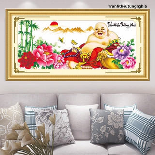 Tranh thêu chữ thập phật di lạc Z588 (1m18 x 57cm)